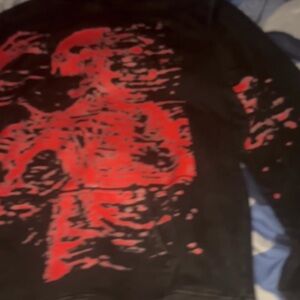 Black and Red Graphic Sweatshirt